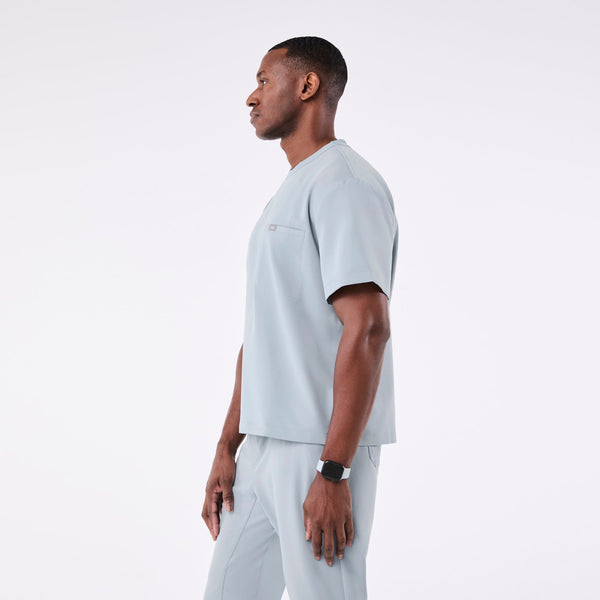 Men's Dusty Blue Easton - Crewneck Scrub Top