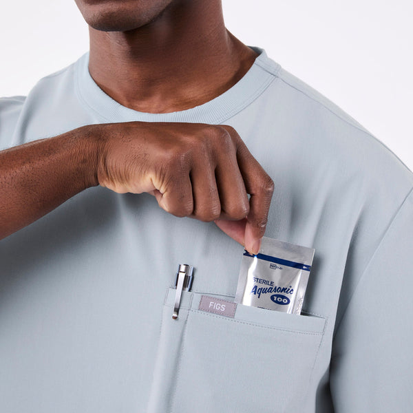 Men's Dusty Blue Easton - Crewneck Scrub Top