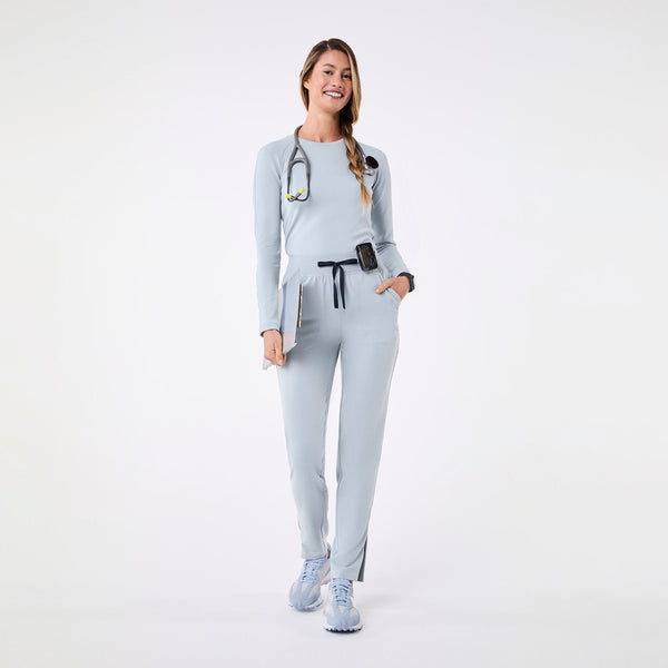 Women's Dusty Blue Bristol High-Rise - Petite Slim Tapered Scrub Pant