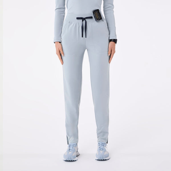 Women's Dusty Blue Bristol High-Rise - Petite Slim Tapered Scrub Pant