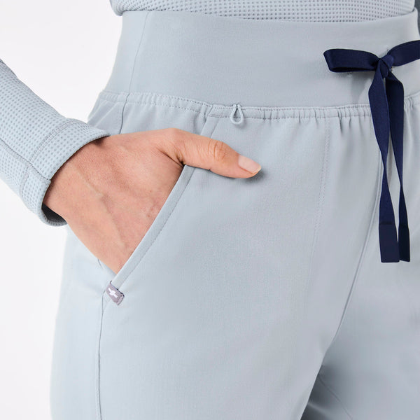 Women's Dusty Blue Bristol High-Rise - Petite Slim Tapered Scrub Pant