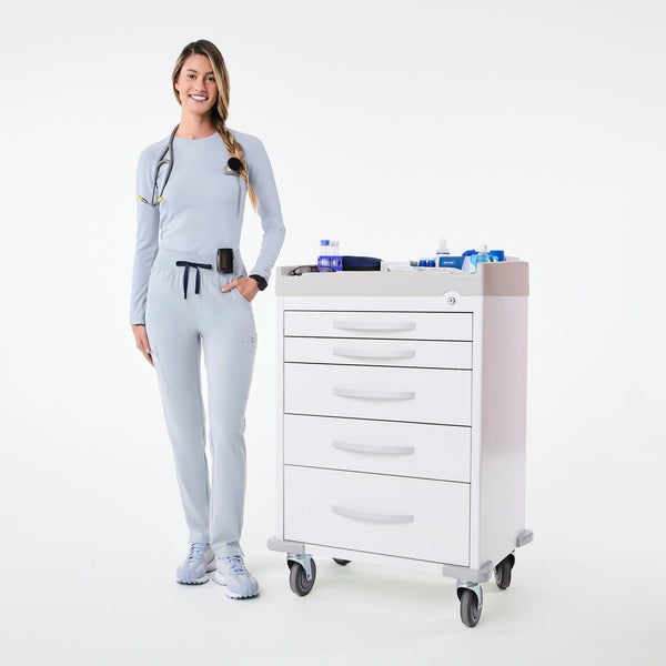 Women's Dusty Blue Yola High-Rise Slim  - Petite  Scrub Pant™