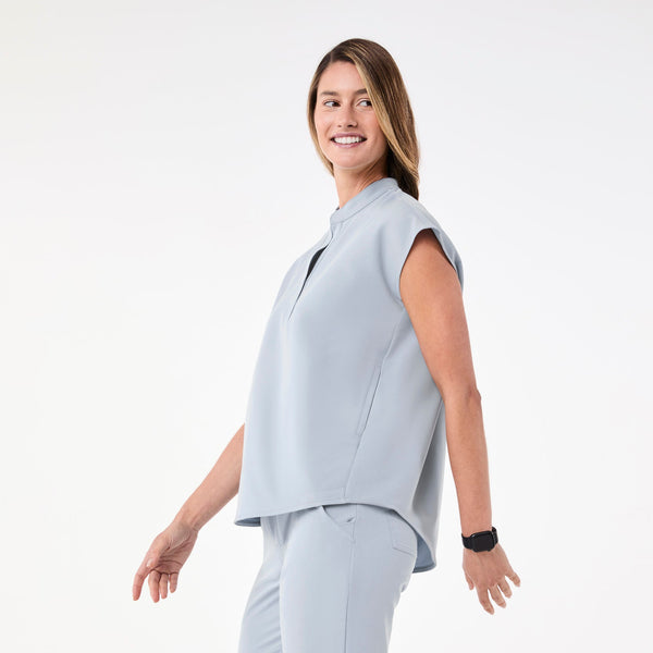 Women's Dusty Blue Rafaela - Oversized Scrub Top™