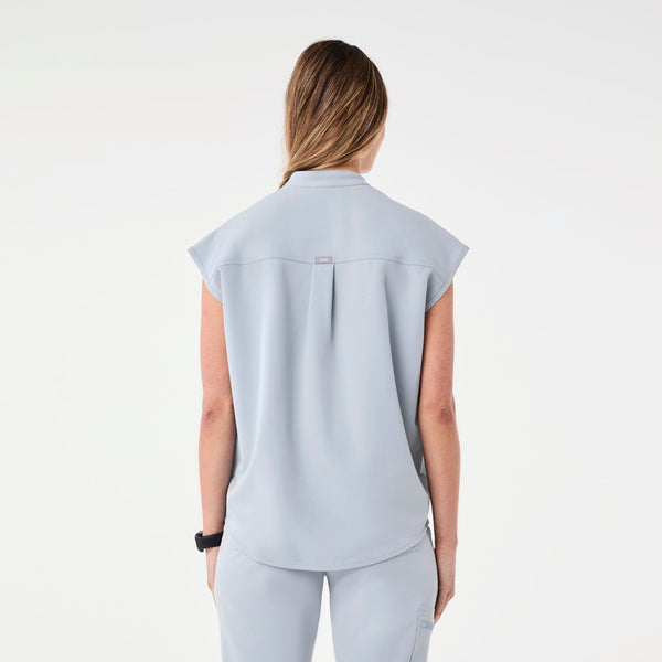 Women's Dusty Blue Rafaela - Oversized Scrub Top™