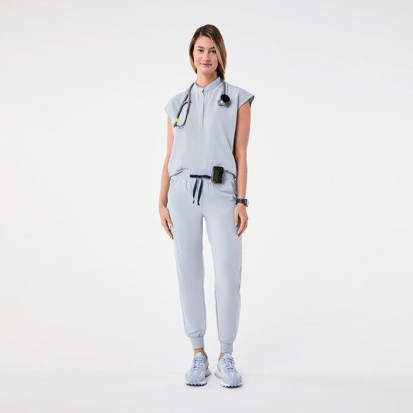 Women's Dusty Blue Rafaela - Oversized Scrub Top™