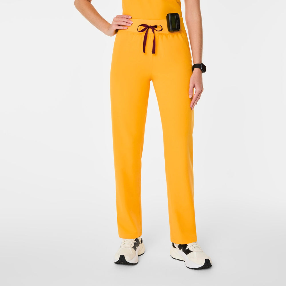Women's Emergency Yellow Livingston High-RisePetite Straight-Leg Scrub Pant™
