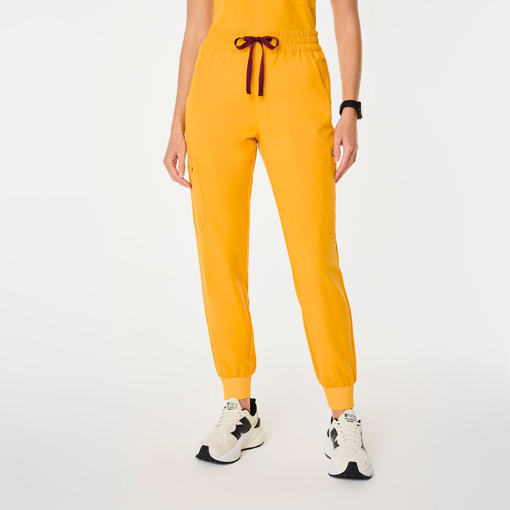 Women's Emergency Yellow Uman High-Rise Jogger Scrub Pant