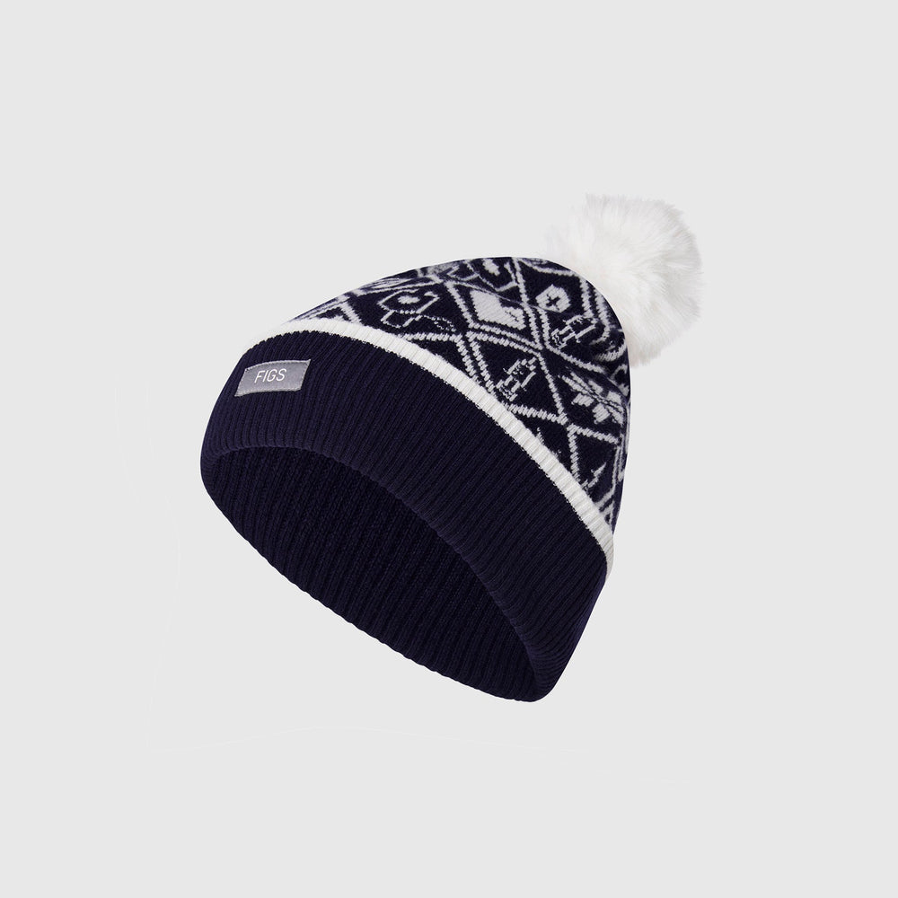 Navy Fair Isle Knit Beanie