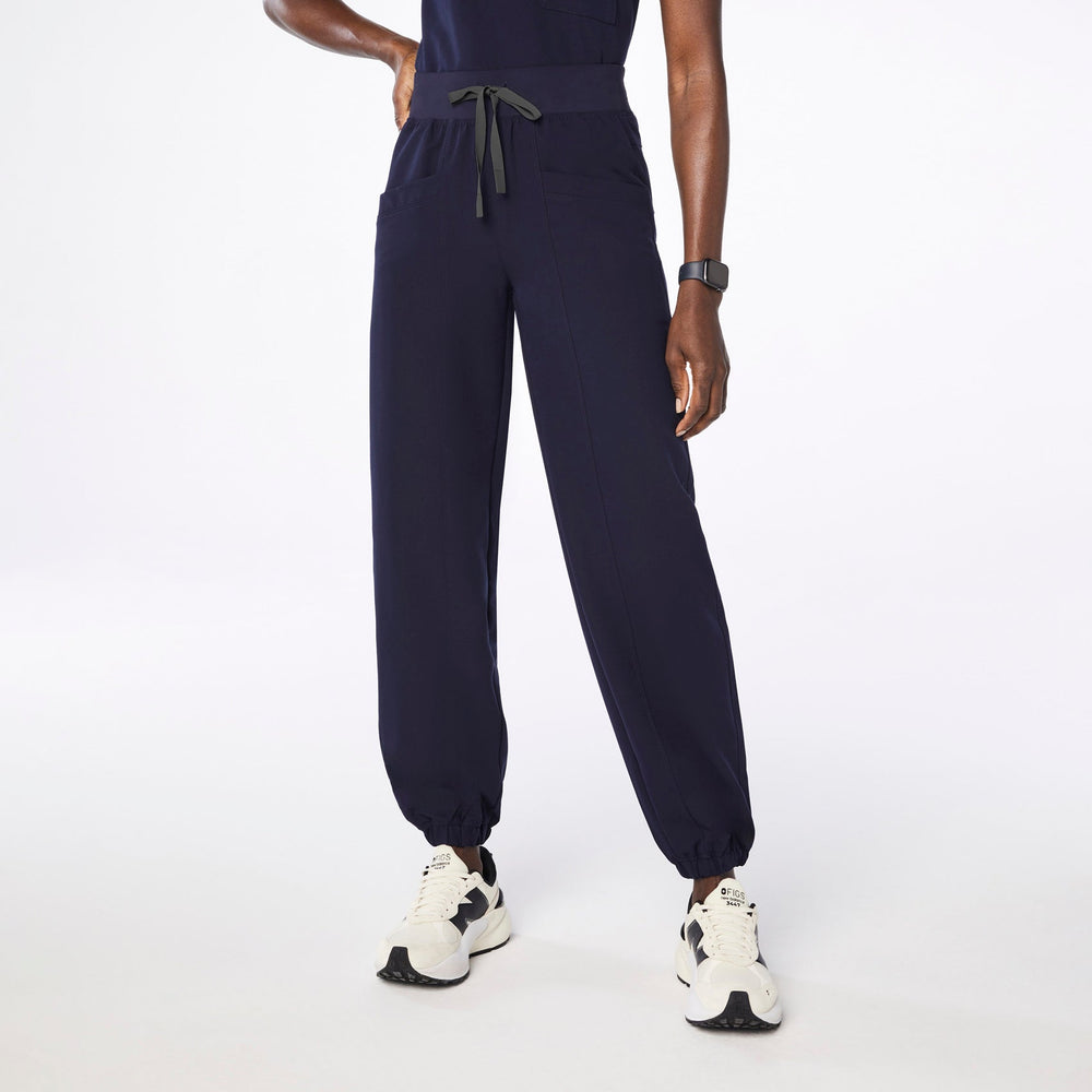 Women's Navy High-Rise Rio Relaxed Jogger Tall Scrub Pant