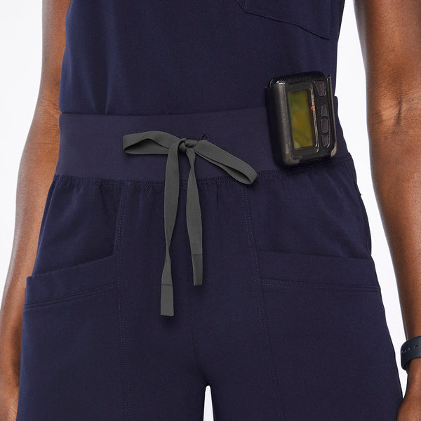 Women's Navy High-Rise Rio Relaxed Jogger Petite Scrub Pant