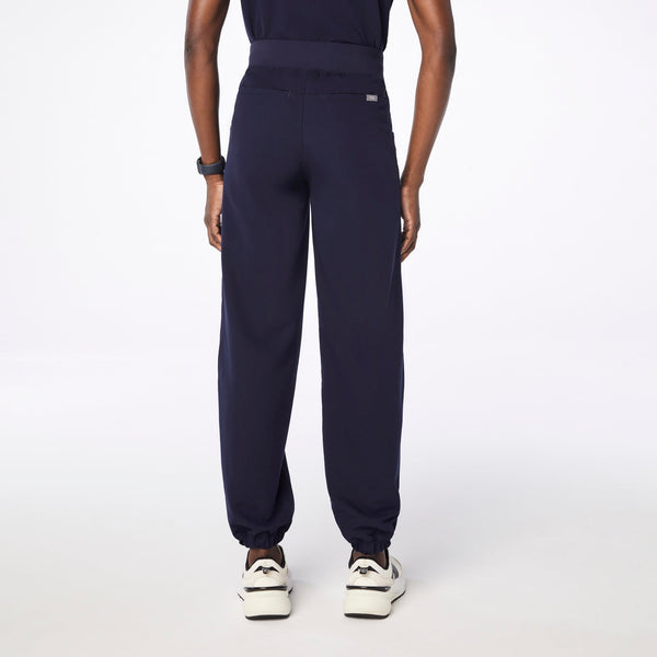 Women's Navy High-Rise Rio Relaxed Jogger Petite Scrub Pant