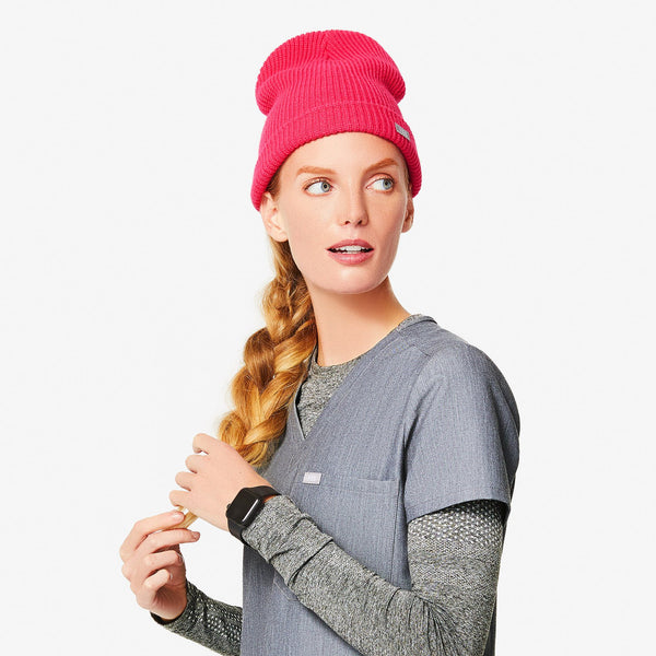 Hot Pink U Beanie