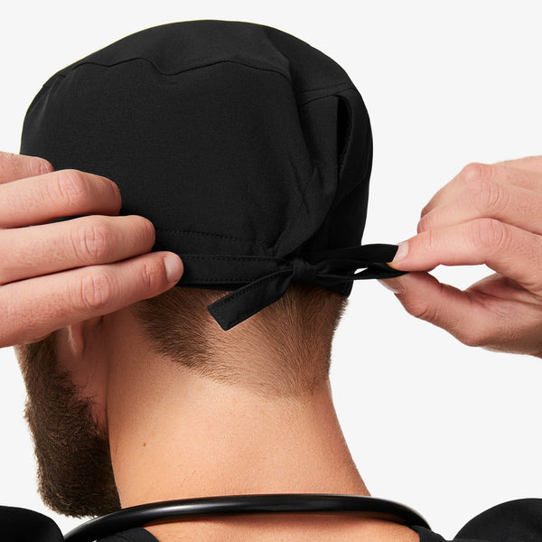 Black Modern Classic - Scrub Cap