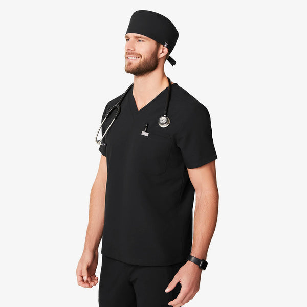Black Modern Classic - Scrub Cap