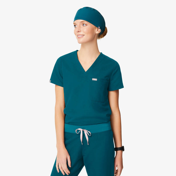 Caribbean Blue Modern Classic - Scrub Cap