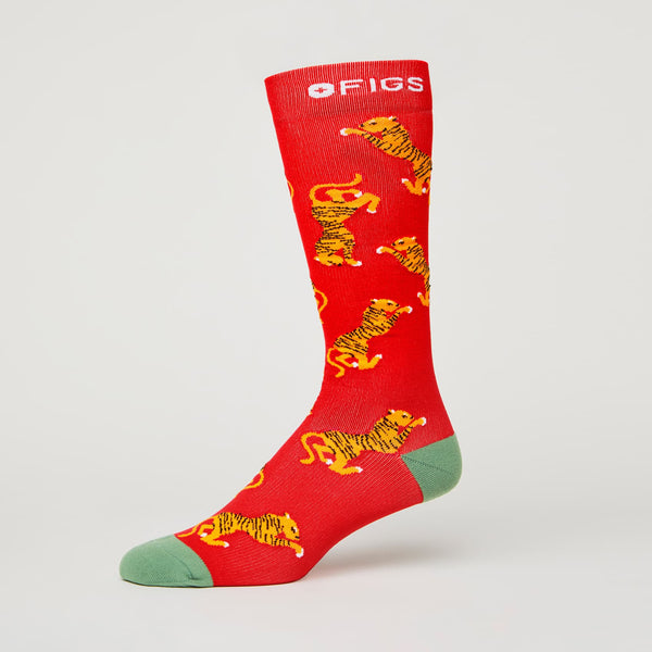 Men's Winning Red Tiger - Compression Socks