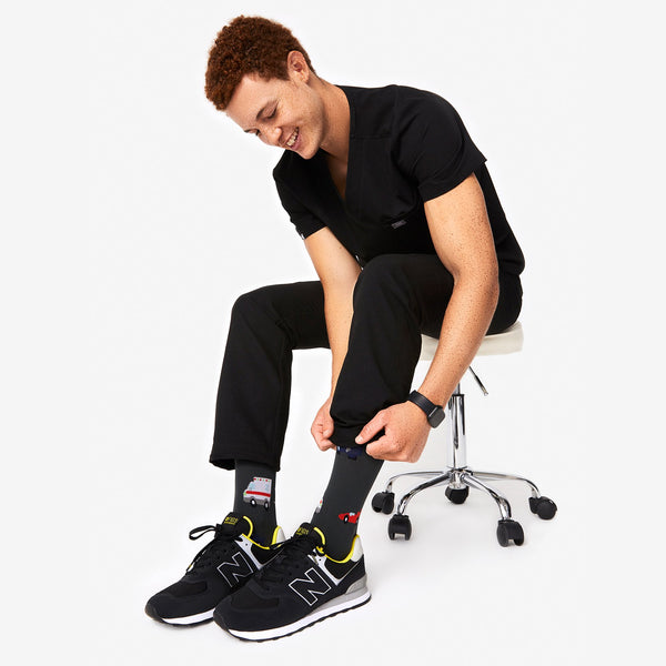 Men's Grey Ambulance - Compression Socks