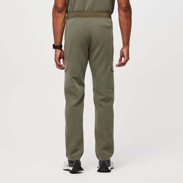 Men's Heather Olive Axim™ - Short Cargo Utility Scrub Pant