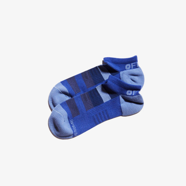 Men's Electric Blue Stripe - Ankle Socks