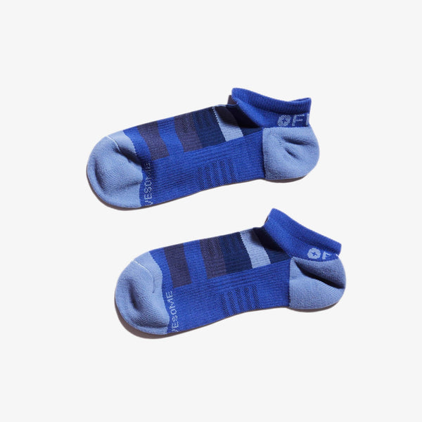 Men's Electric Blue Stripe - Ankle Socks