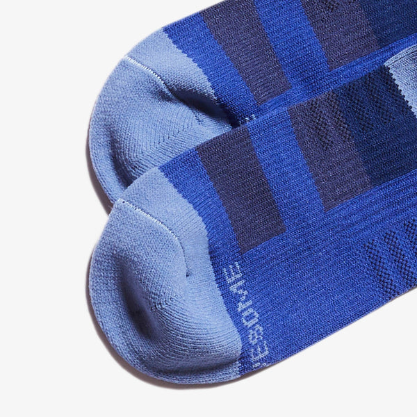 Men's Electric Blue Stripe - Ankle Socks