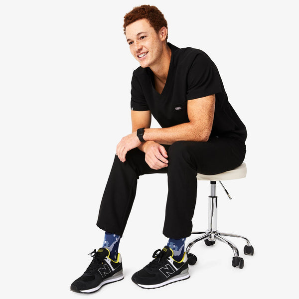 Men's Blue Camo Print - Compression Socks