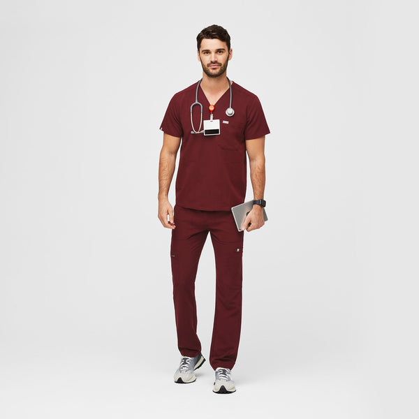 Men's Burgundy Chisec™ -  Scrub Top (3XL - 6XL)