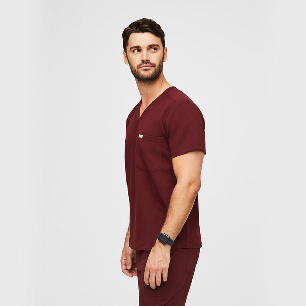Men's Burgundy Chisec™ -  Scrub Top (3XL - 6XL)