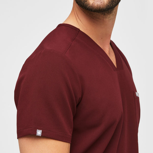 Men's Burgundy Chisec™ -  Scrub Top (3XL - 6XL)
