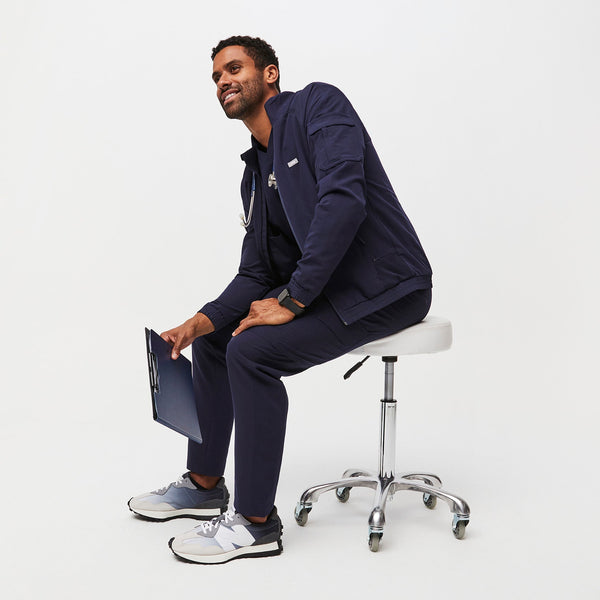 Men's Navy Cobaki Modern Cargo - Scrub Jacket