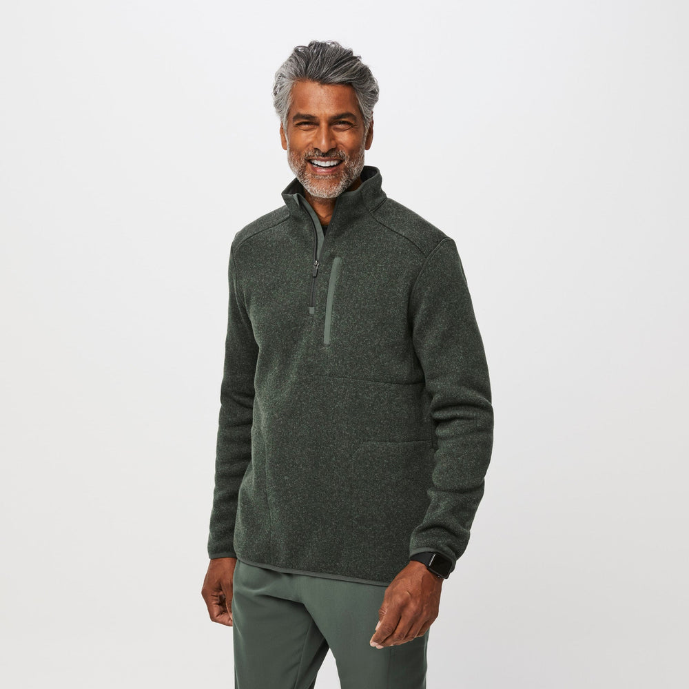 Men's Heather Moss On-Shift™ ¼ Zip - Sweater-Knit