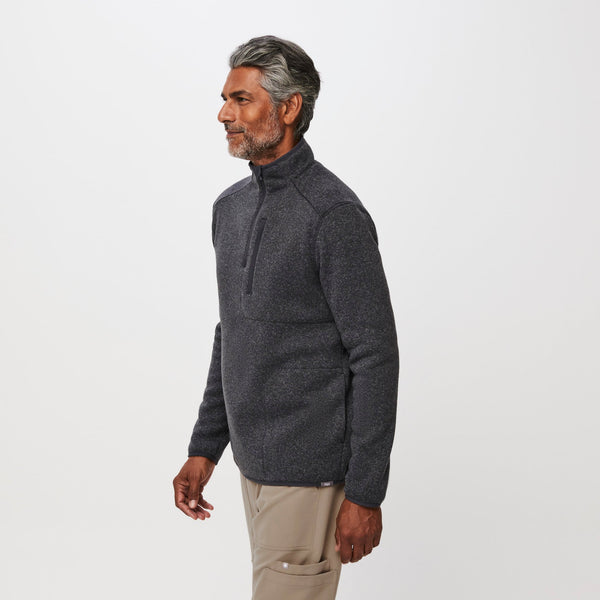 Men's Heather Dark Charcoal On-Shift™ ¼ Zip - Sweater-Knit