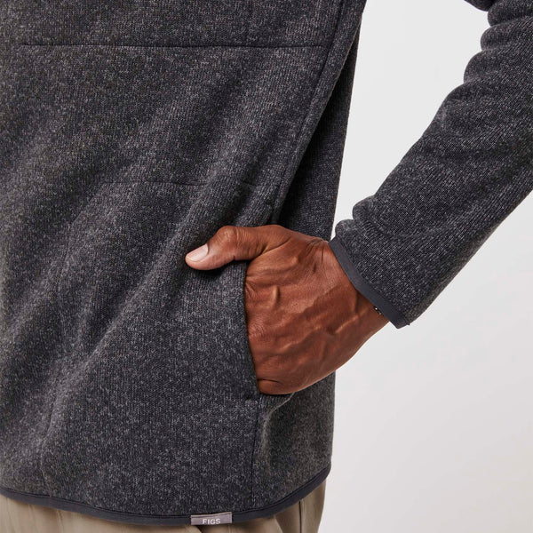 Men's Heather Dark Charcoal On-Shift™ ¼ Zip - Sweater-Knit