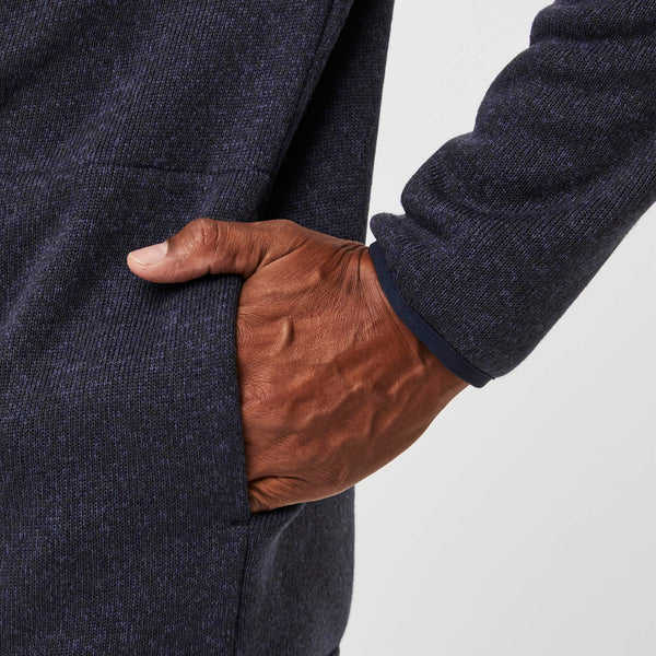 Men's Heather Navy On-Shift™ ¼ Zip - Sweater-Knit
