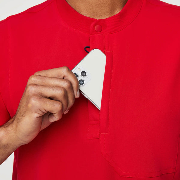 Men's Pop Red Kajo - Classic Crew Scrub Top