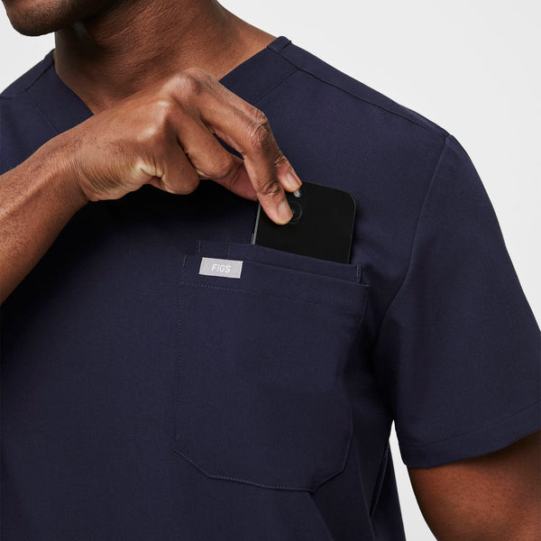 Men's Navy Leon -  Scrub Top™