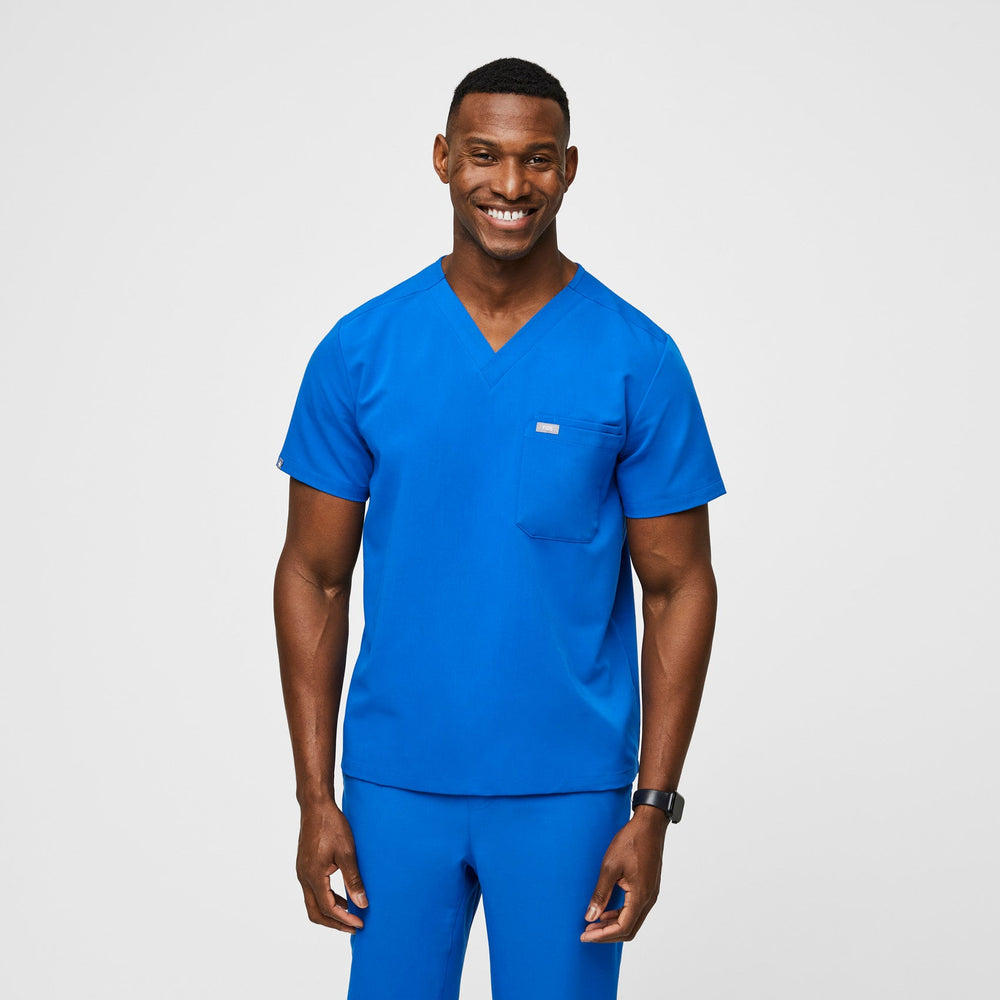 Men's Royal Blue Leon -  Scrub Top™