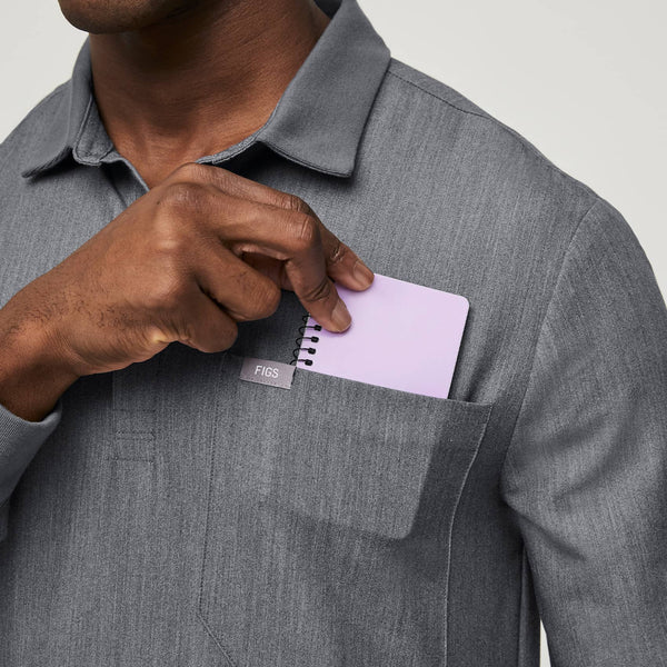 Men's Graphite Lima - Long-Sleeve ScrubPolo™