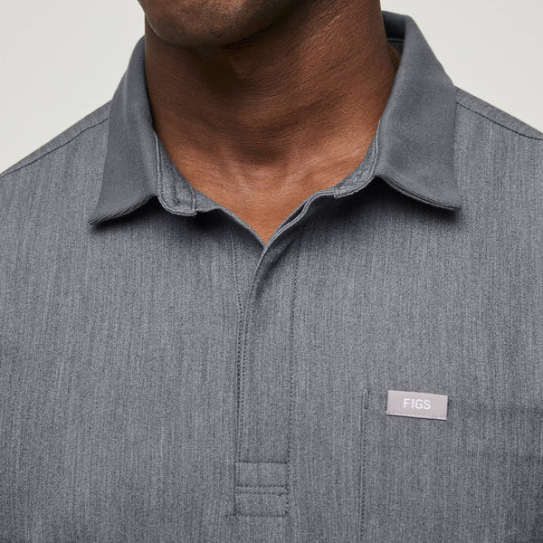 Men's Graphite Lima - Long-Sleeve ScrubPolo™