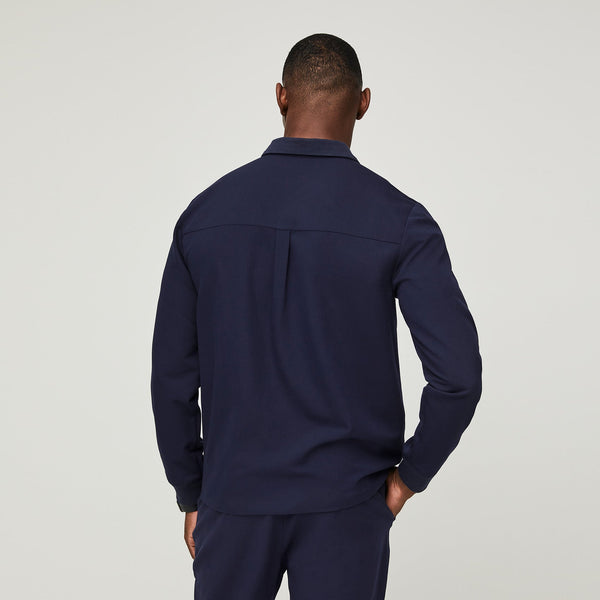 Men's Navy Lima - Long-Sleeve ScrubPolo™
