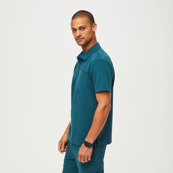 men's Caribbean Blue Lima - Short-Sleeve ScrubPolo™