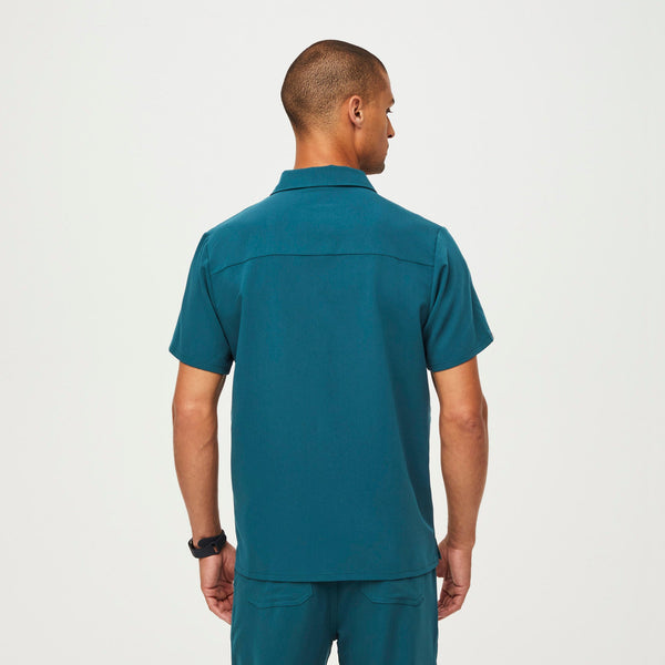 men's Caribbean Blue Lima - Short-Sleeve ScrubPolo™