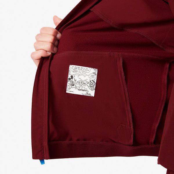 Men's Burgundy Mickey Mouse Softshell Jacket