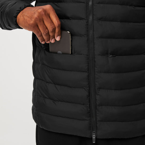 Men's Black Packable - Puffer Jacket