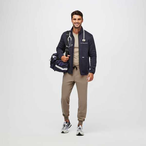 Men's Heather Navy On-Shift™ - Sweater-Knit Jacket