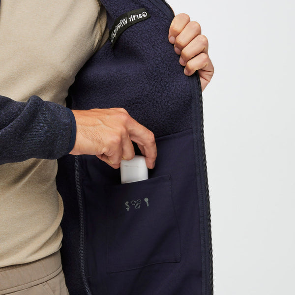 Men's Heather Navy On-Shift™ - Sweater-Knit Jacket