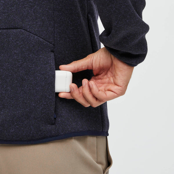 Men's Heather Navy On-Shift™ - Sweater-Knit Jacket