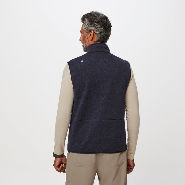 Men's Heather Navy On-Shift™ Sweater-Knit Vest