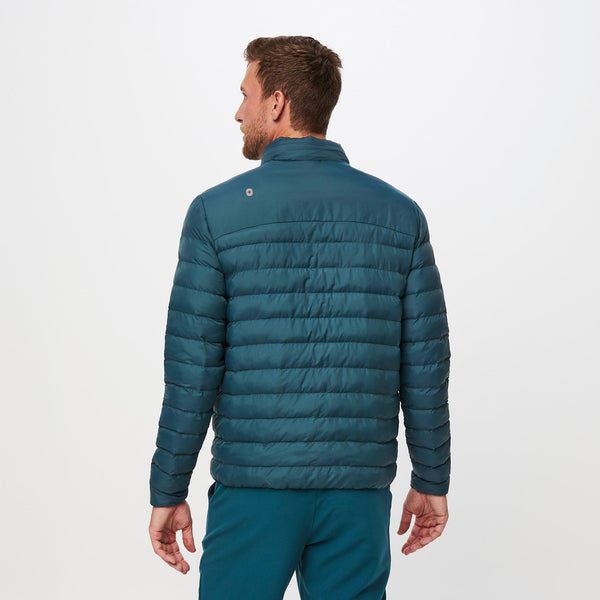 men's Caribbean Blue Packable - Puffer Jacket