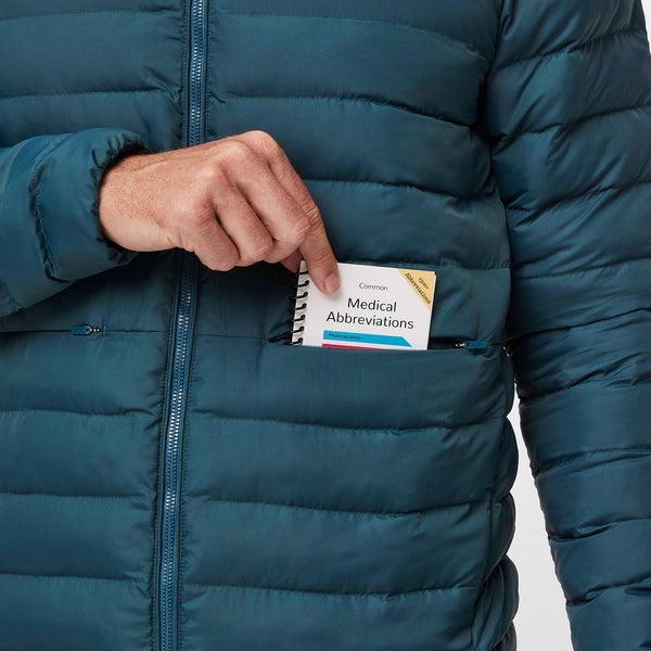 men's Caribbean Blue Packable - Puffer Jacket
